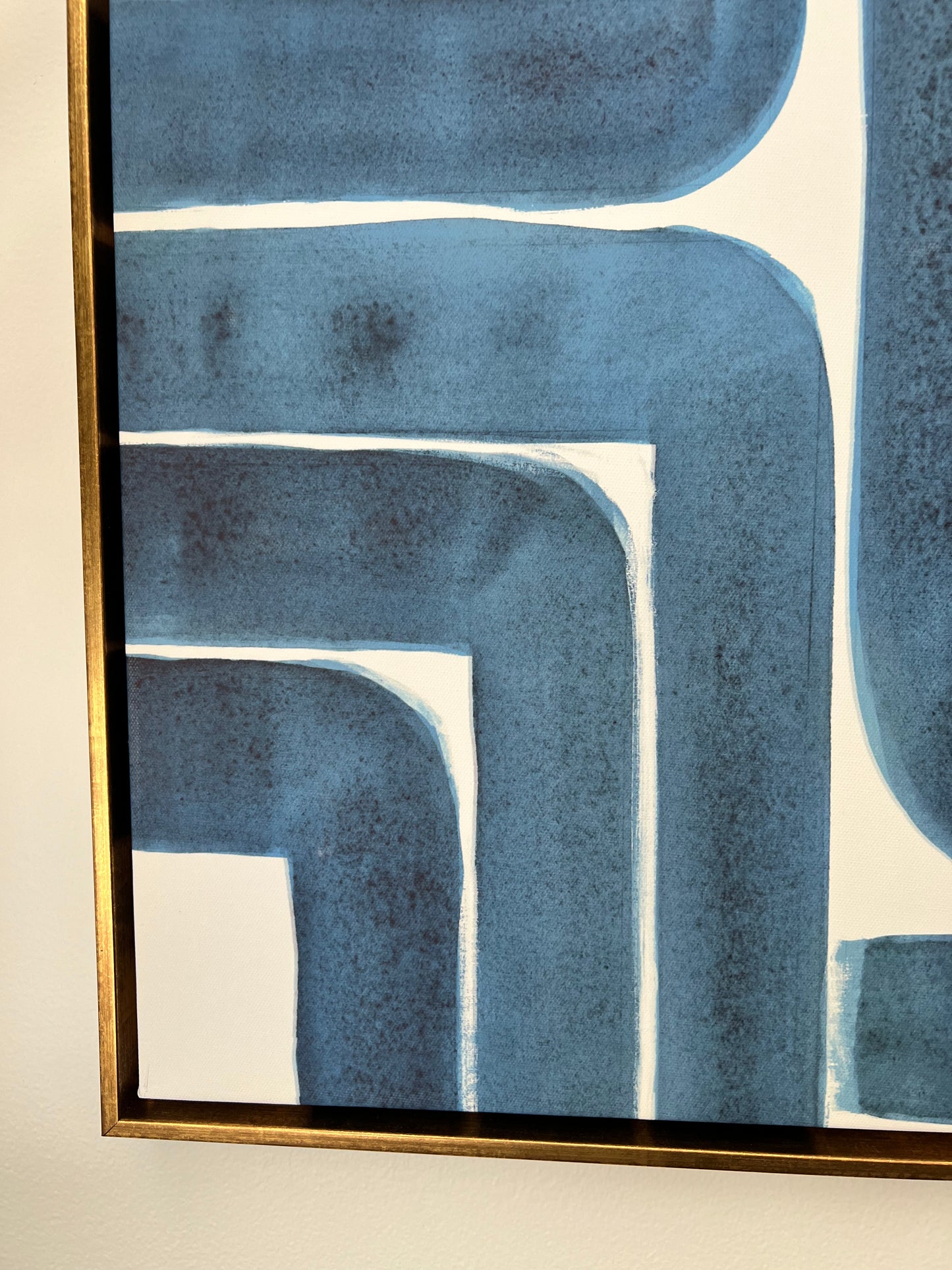 Blue Geometric Art Canvas