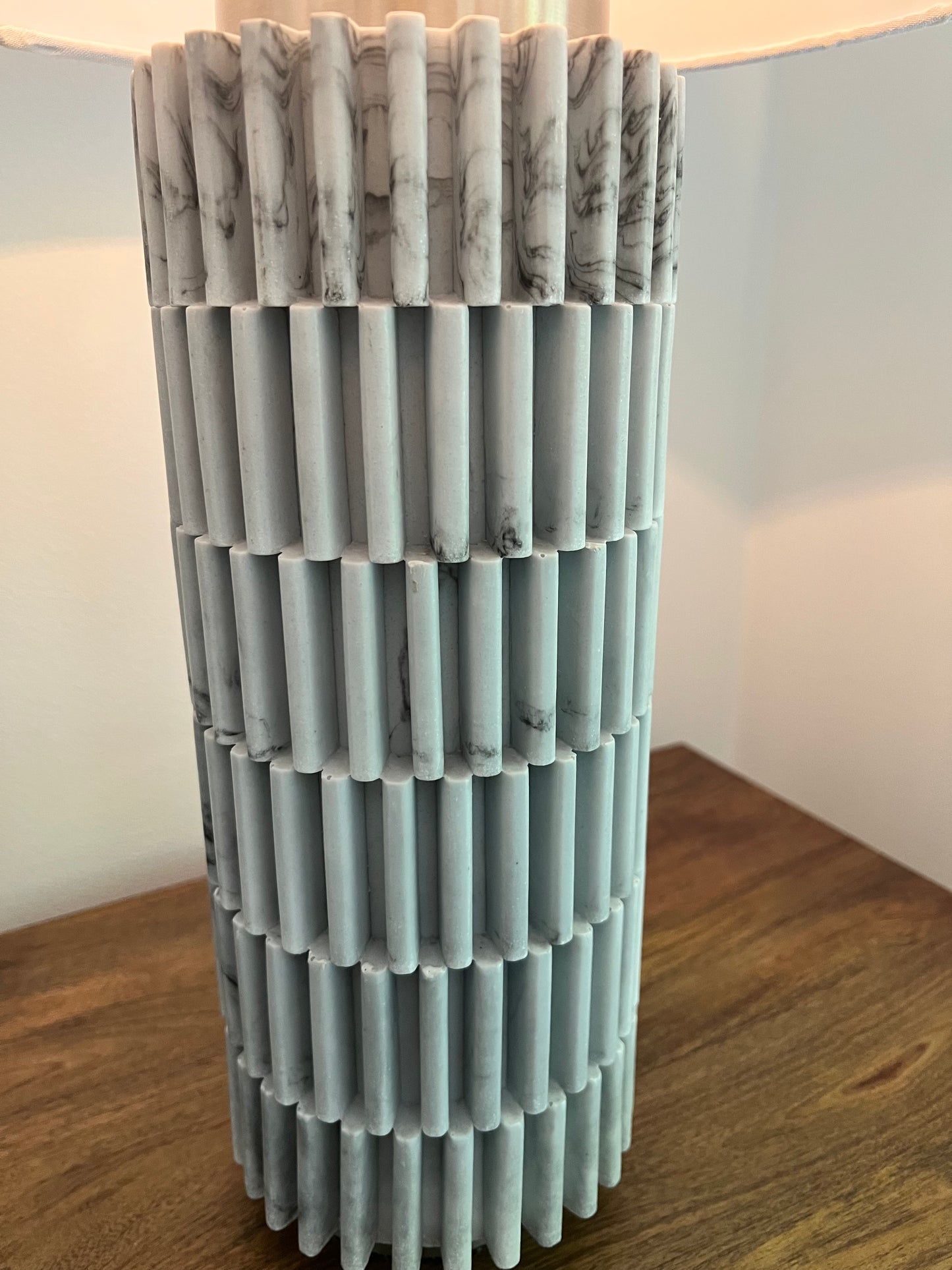 Faux Marble Table Lamp