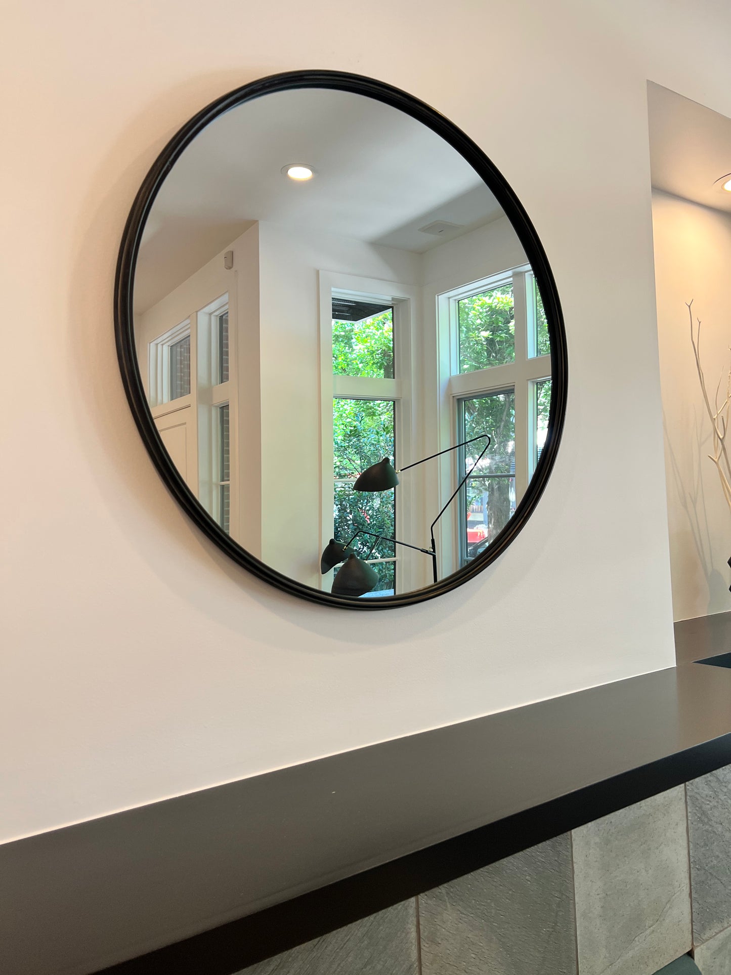 Metal framed mirror