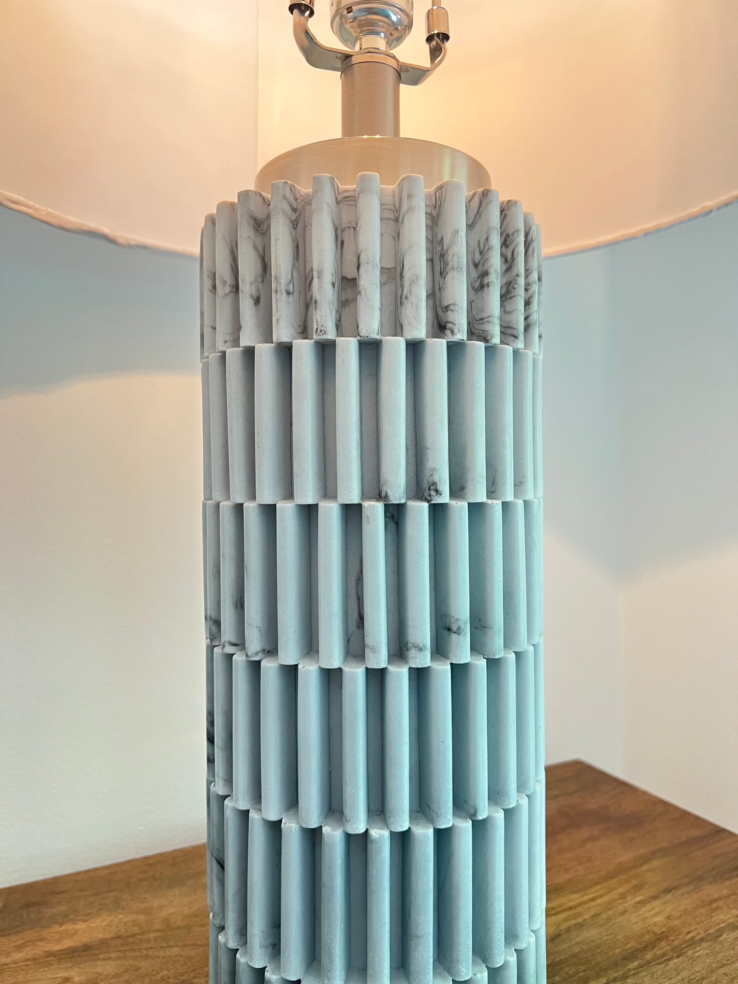 Faux Marble Table Lamp