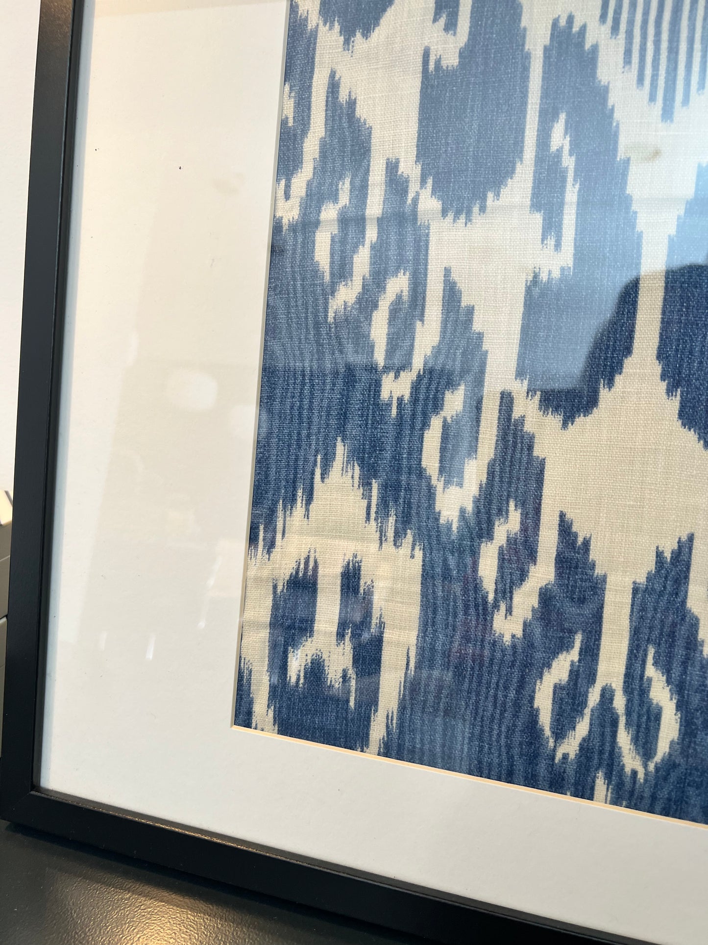 Ikat Fabric Framed Art