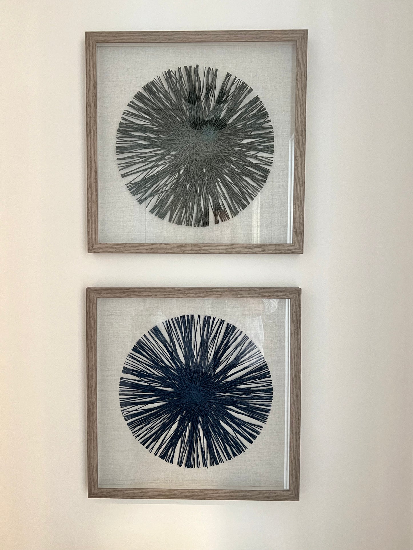 Framed Fiber Art set of 2