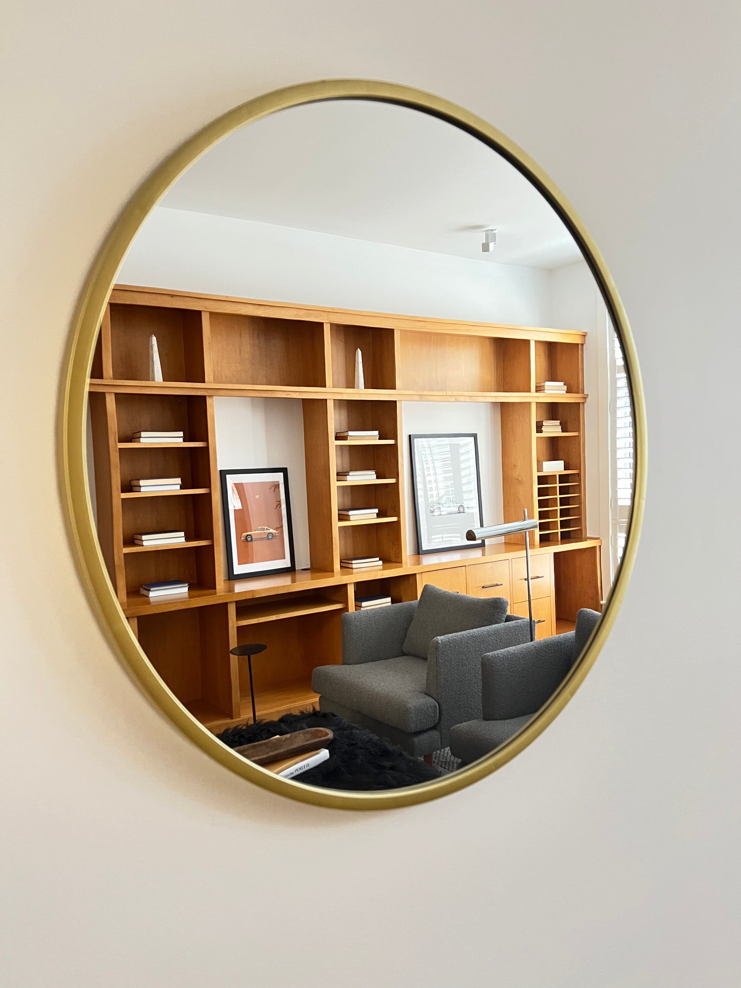 Metal framed mirror