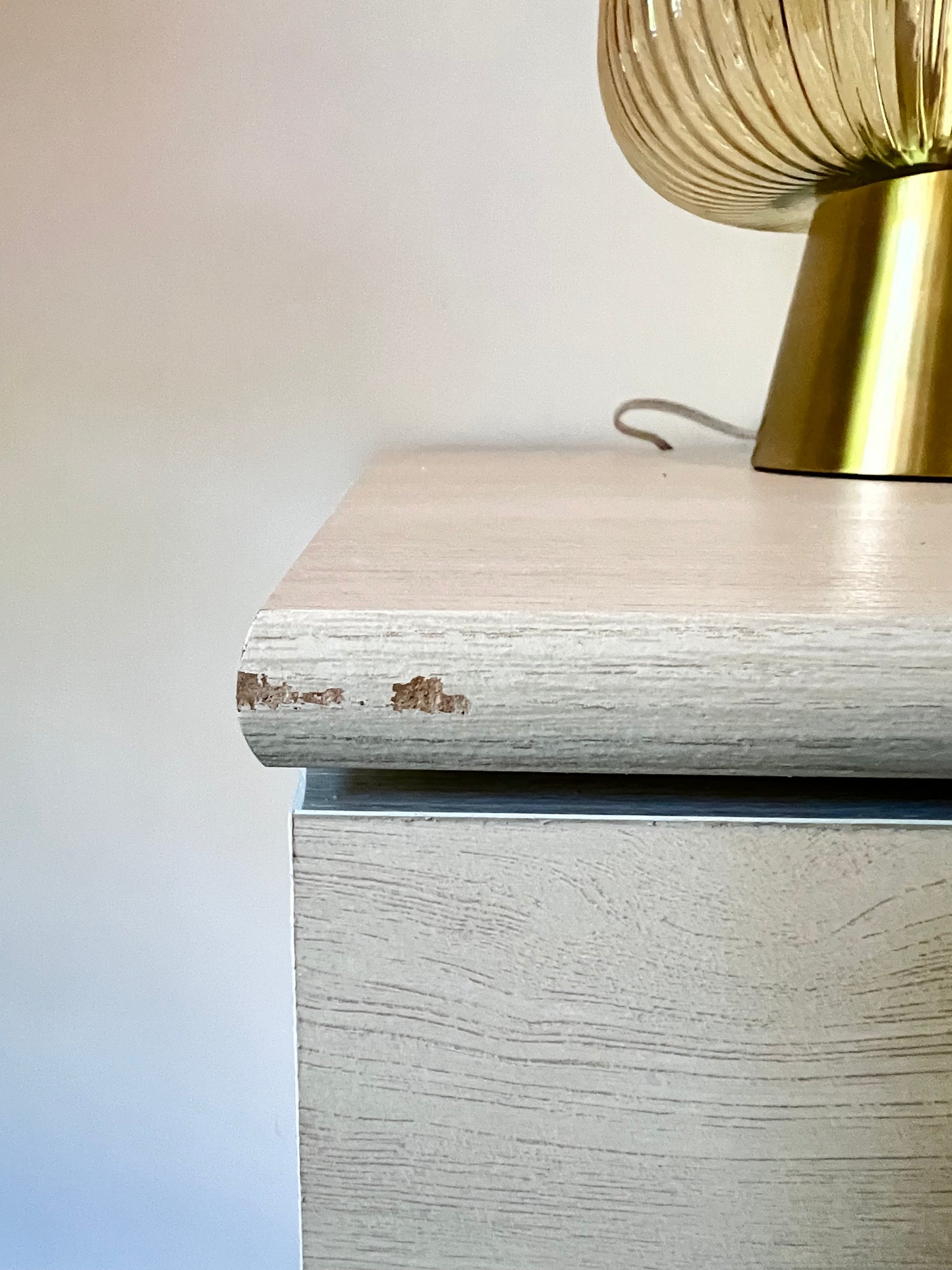 Dresser with lucite pulls