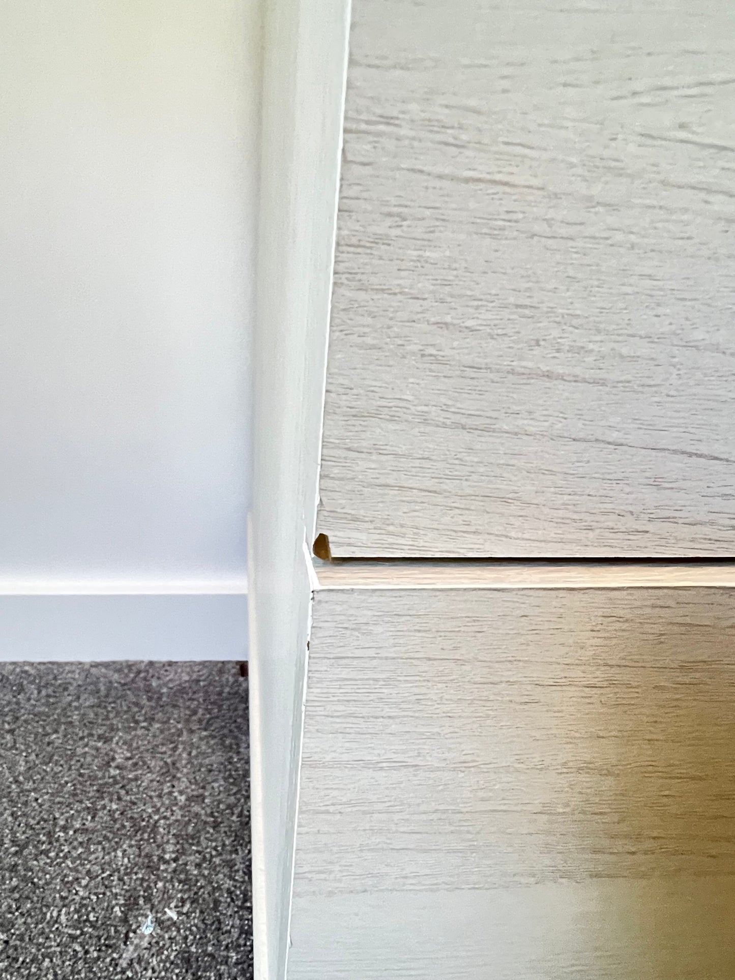 Dresser with lucite pulls