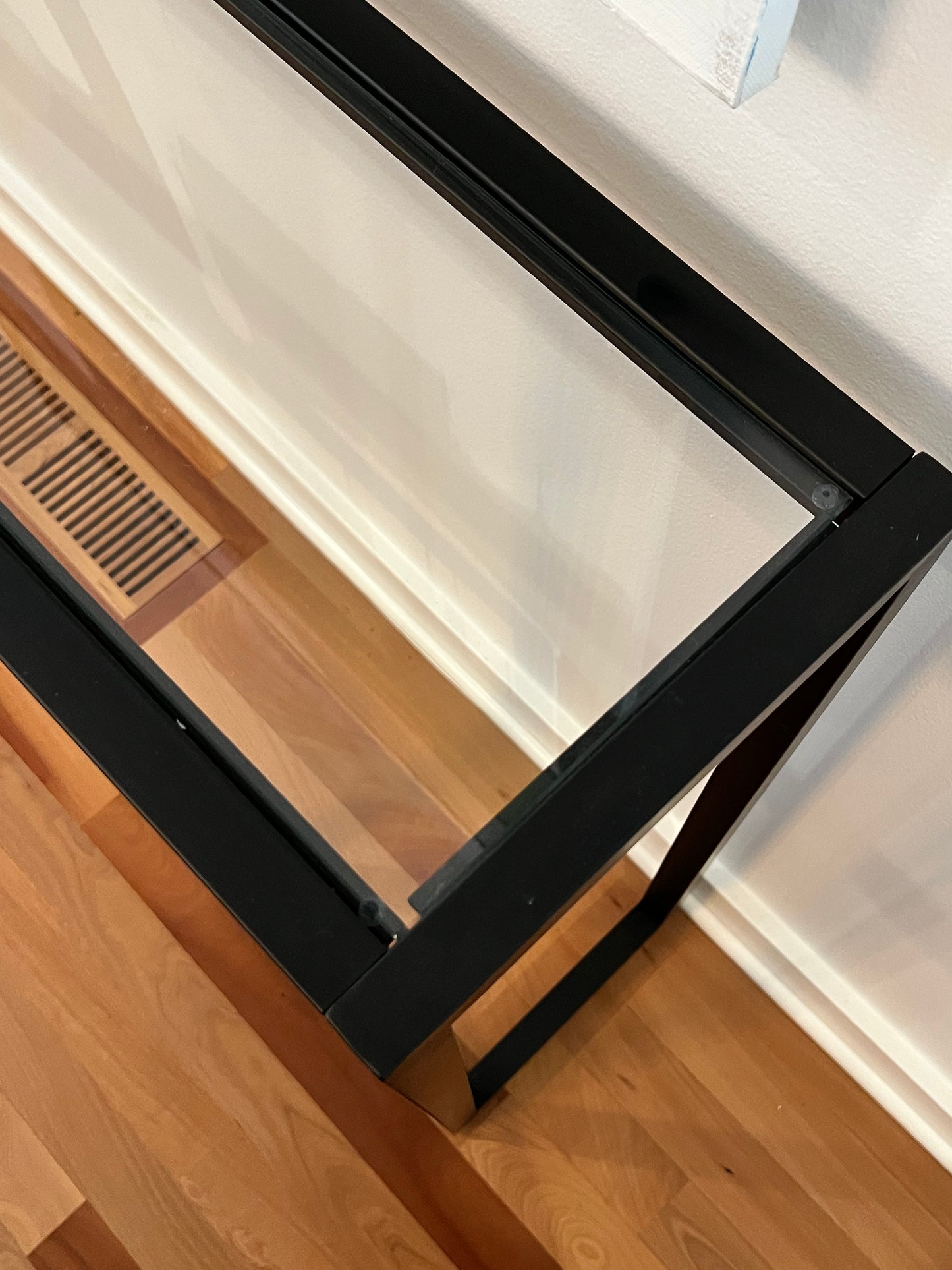 Glass Top Console Table