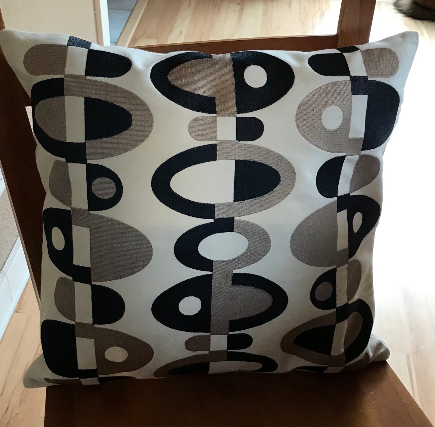 Navy & Gray Geometric Pillow