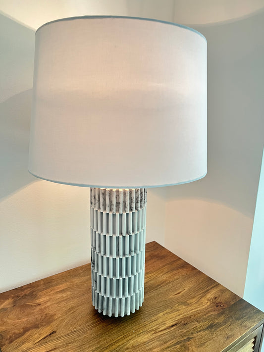 Faux Marble Table Lamp